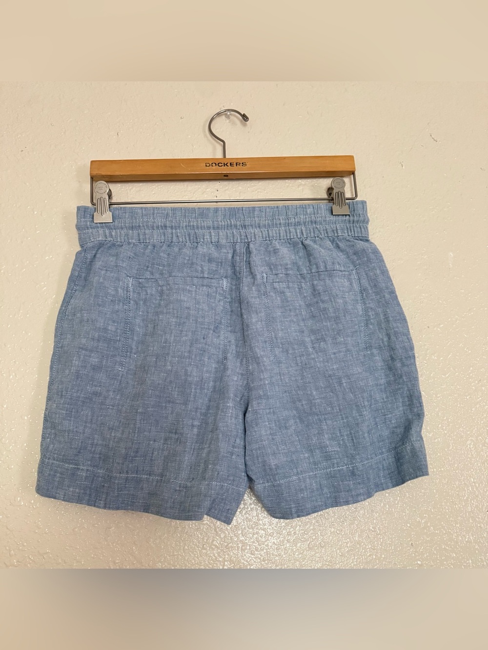 Athleta Cabo Linen Shorts in Blue - Picture 2 of 5